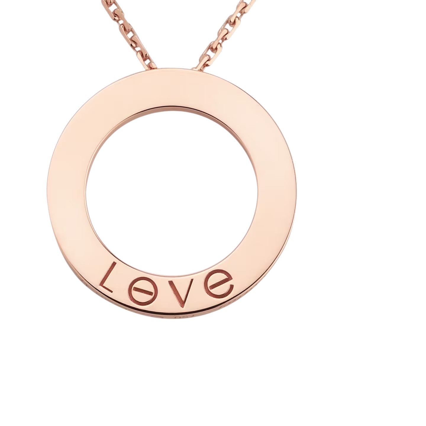 [Aetheris]LOVE LARGE CIRCULAR PENDANT NECKLACE