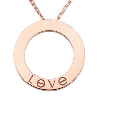[Aetheris]LOVE LARGE CIRCULAR PENDANT NECKLACE