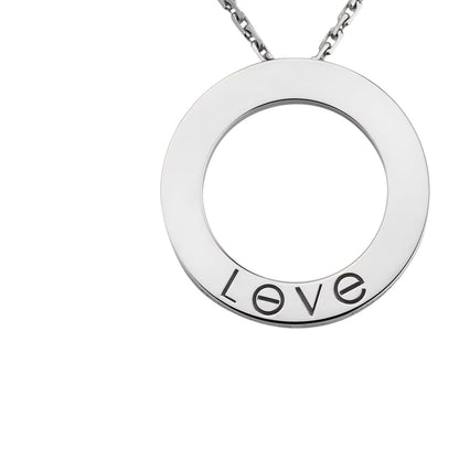 [Aetheris]LOVE LARGE CIRCULAR PENDANT NECKLACE