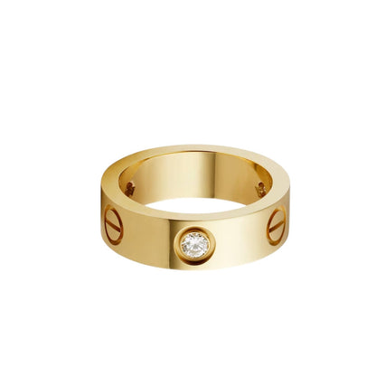 [Aetheris]LOVE 5.5MM 3 DIAMONDS RING