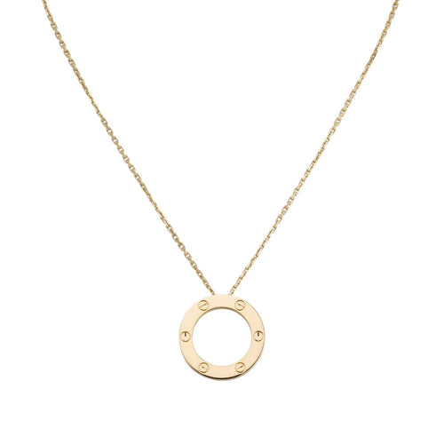 [Aetheris]LOVE LARGE CIRCULAR PENDANT NECKLACE