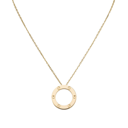 [Aetheris]LOVE LARGE CIRCULAR PENDANT NECKLACE