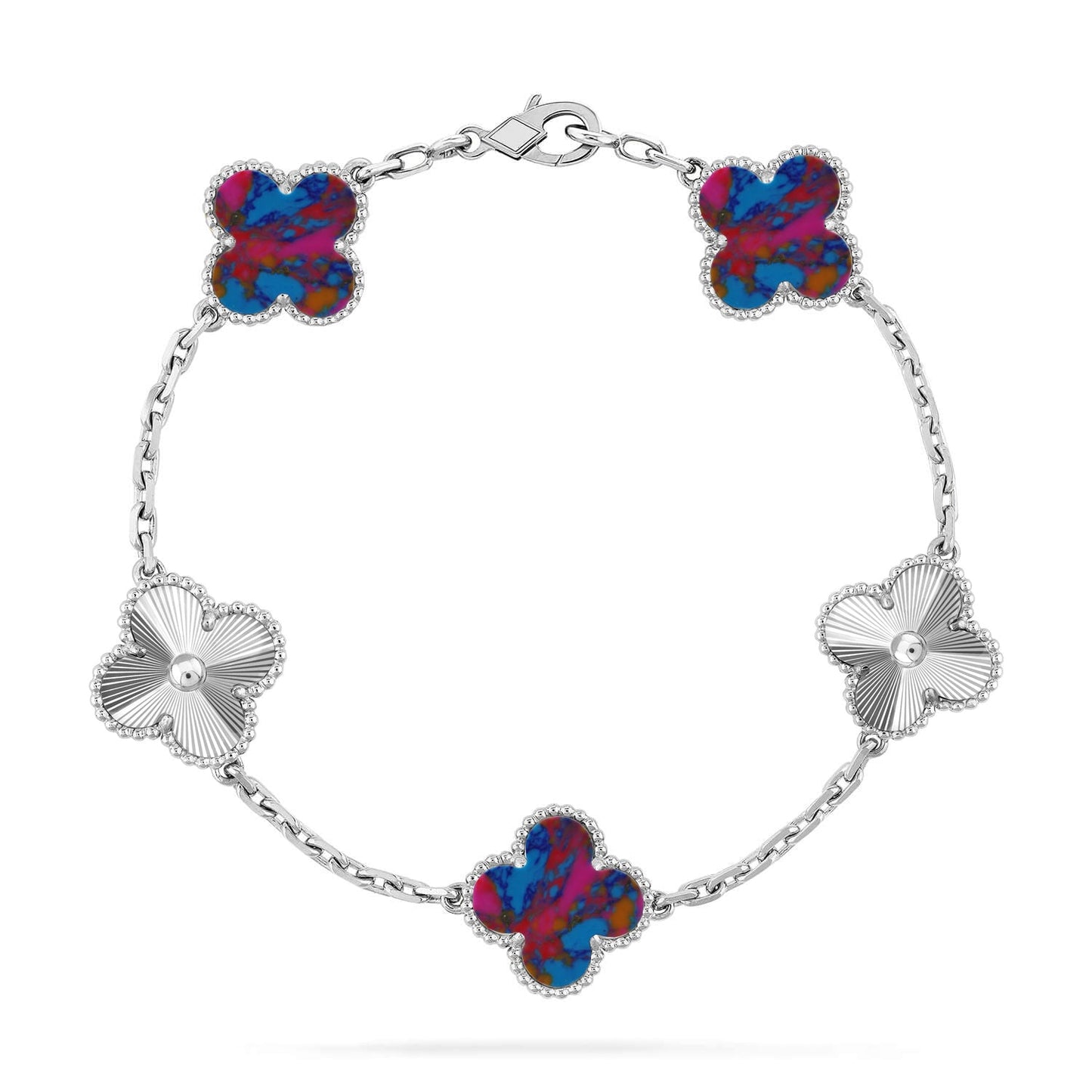 [Aetheris]GLÜCKSKLEE-ARMBAND MIT 5 MOTIVEN - MEHRSTEIN-KOLLEKTION