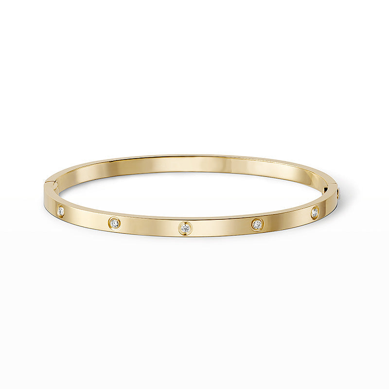 [Aetheris]LOVE 3,65 MM SCHMALE ARMBANDSPANGE – 10 DIAMANTEN