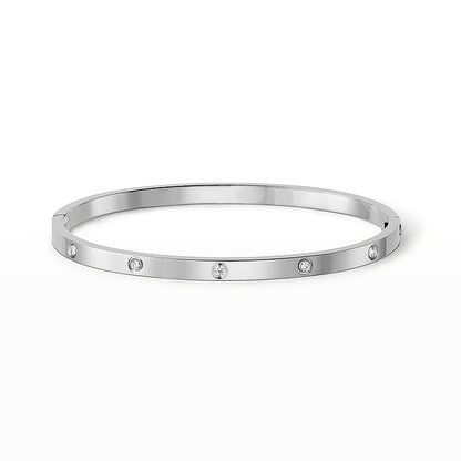 [Aetheris]LOVE 3,65 MM SCHMALE ARMBANDSPANGE – 10 DIAMANTEN