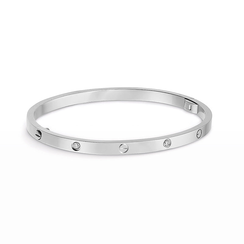 [Aetheris]LOVE 3.65MM SCHMALER ARMBAND - 6-DIAMANT