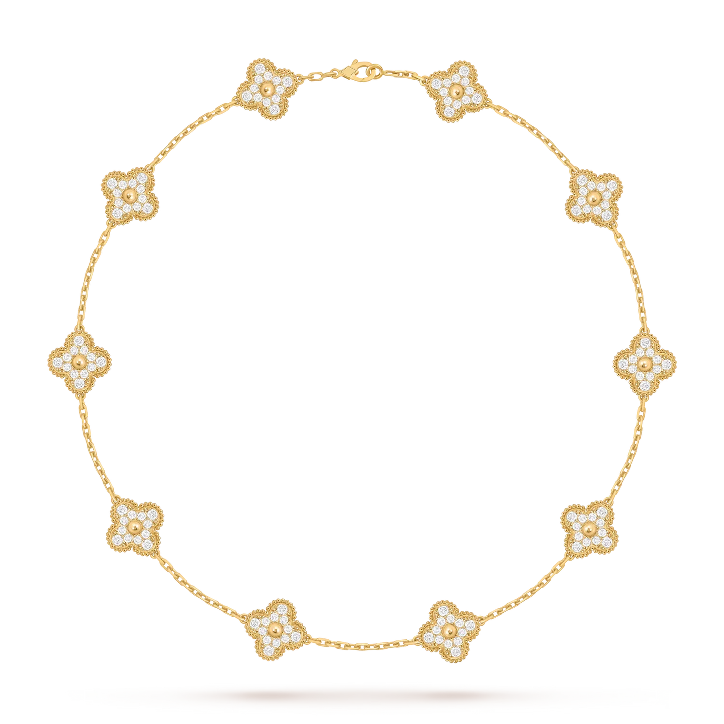 [Aetheris]KLASSISCHE GLÜCKS-KLEE-HALSKETTE MIT 10 MOTIVEN AUS DER GOLD-KOLLEKTION