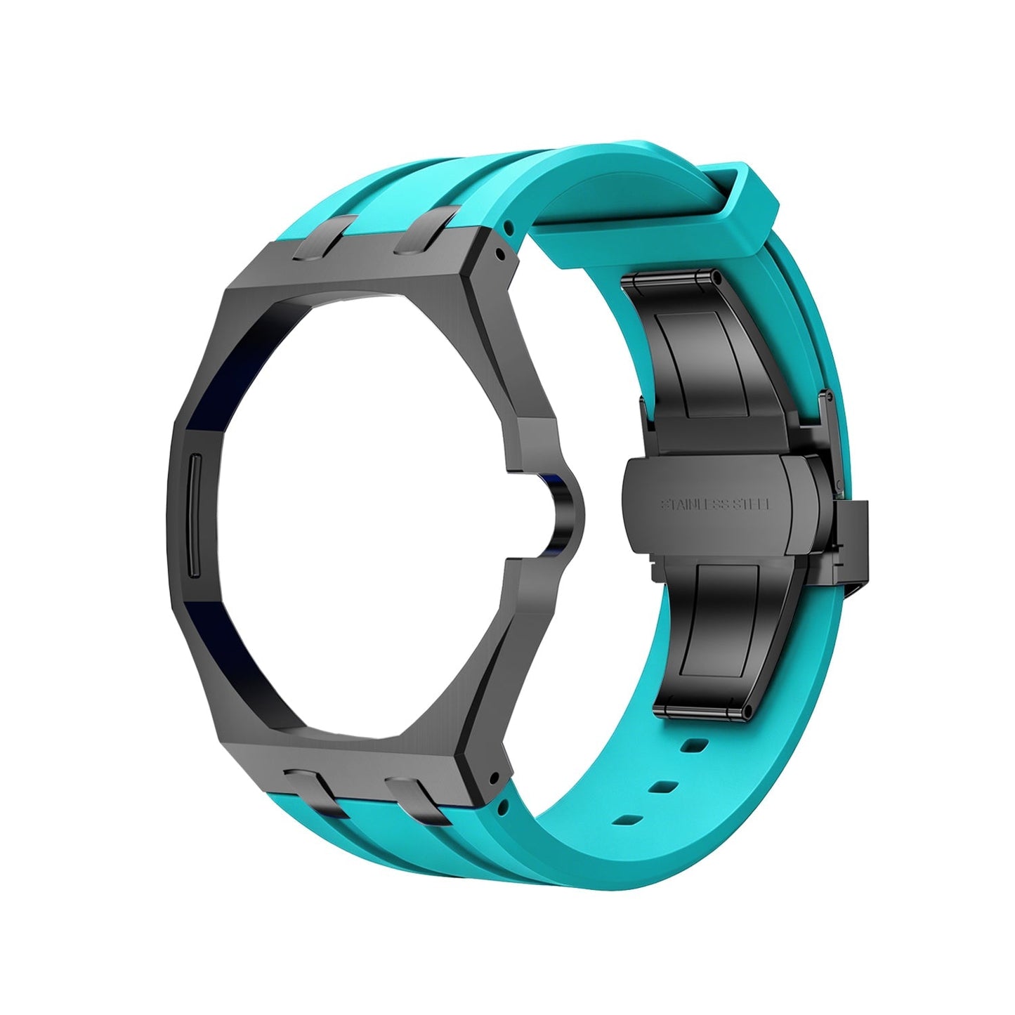 [Aetheris]OAK POP SCHWARZES STAHLGEHÄUSE & SILIKONARMBAND