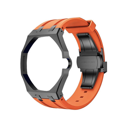 [Aetheris]OAK POP SCHWARZES STAHLGEHÄUSE & SILIKONARMBAND