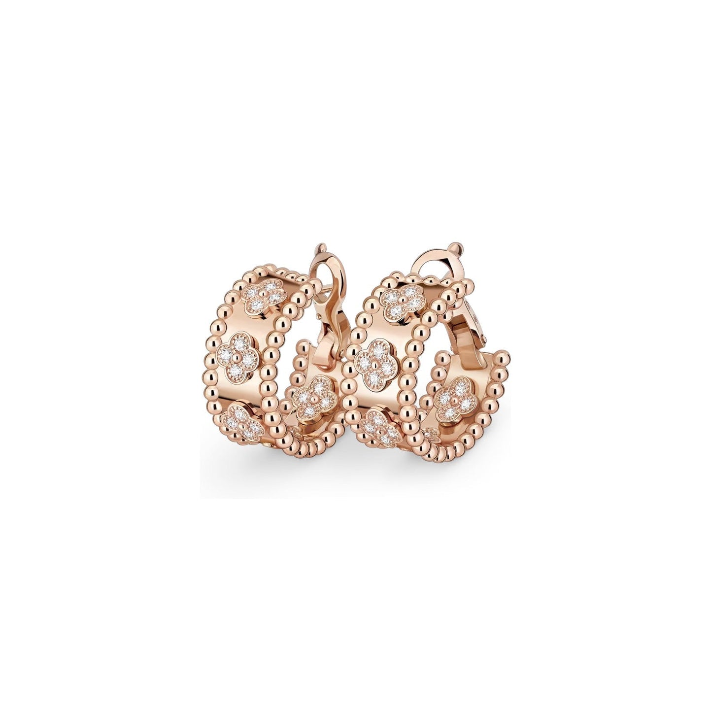 [Aetheris]KALEIDOSCOPE CLOVER HOOP EARRINGS