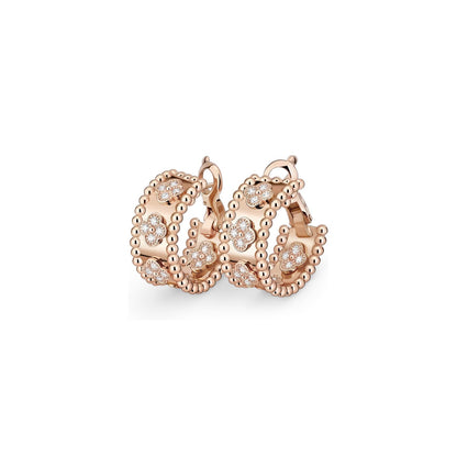 [Aetheris]KALEIDOSCOPE CLOVER HOOP EARRINGS