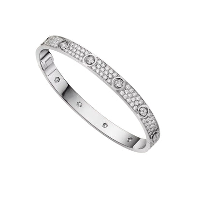 [Aetheris]CLASSIC 6.1MM LOVE BANGLE - 10-DIAMOND FULL PAVÉ