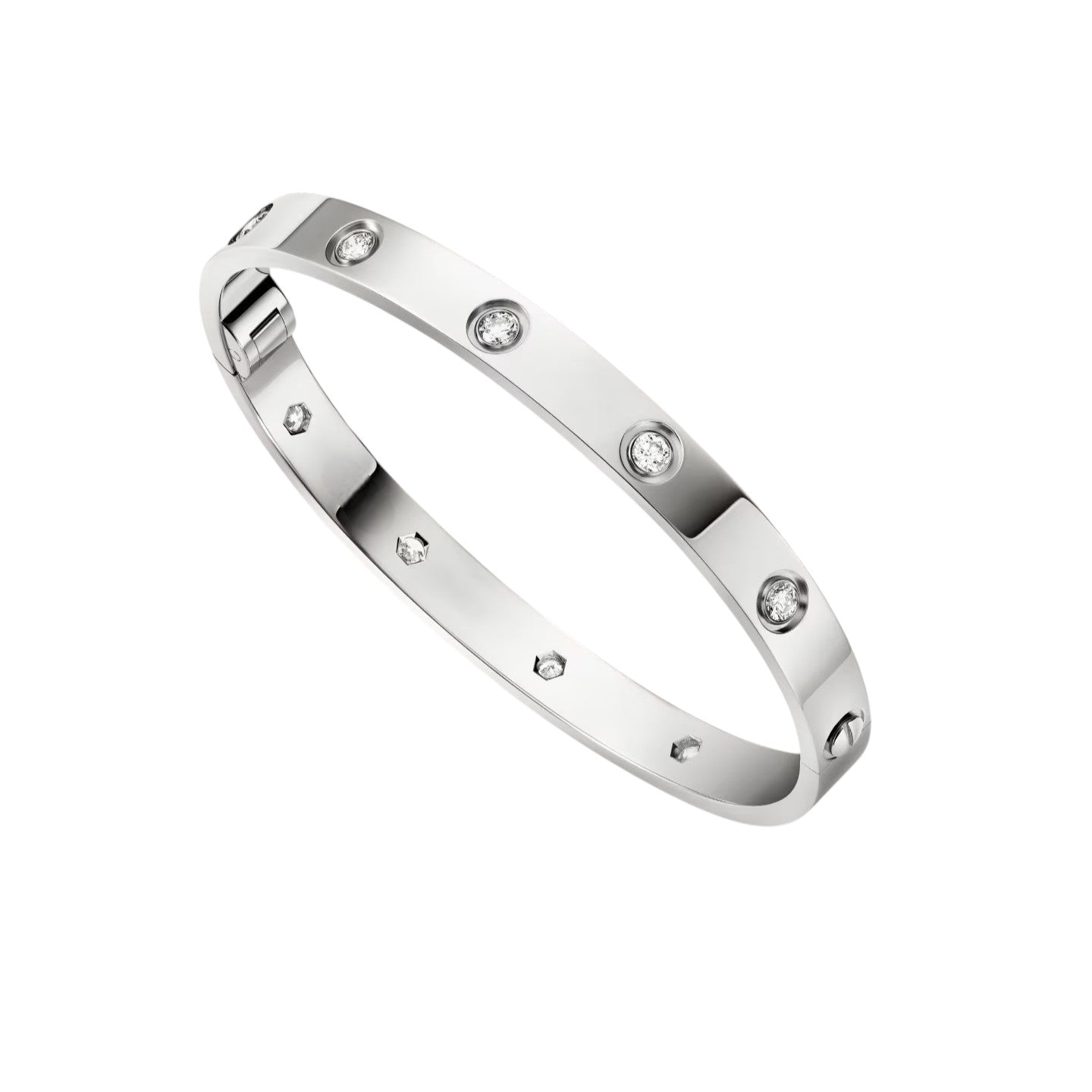 [Aetheris]KLASSISCHER 6.1MM LOVE EINZELSCHRAUBENVERSCHLUSS-ARMBAND - 10-DIAMANT