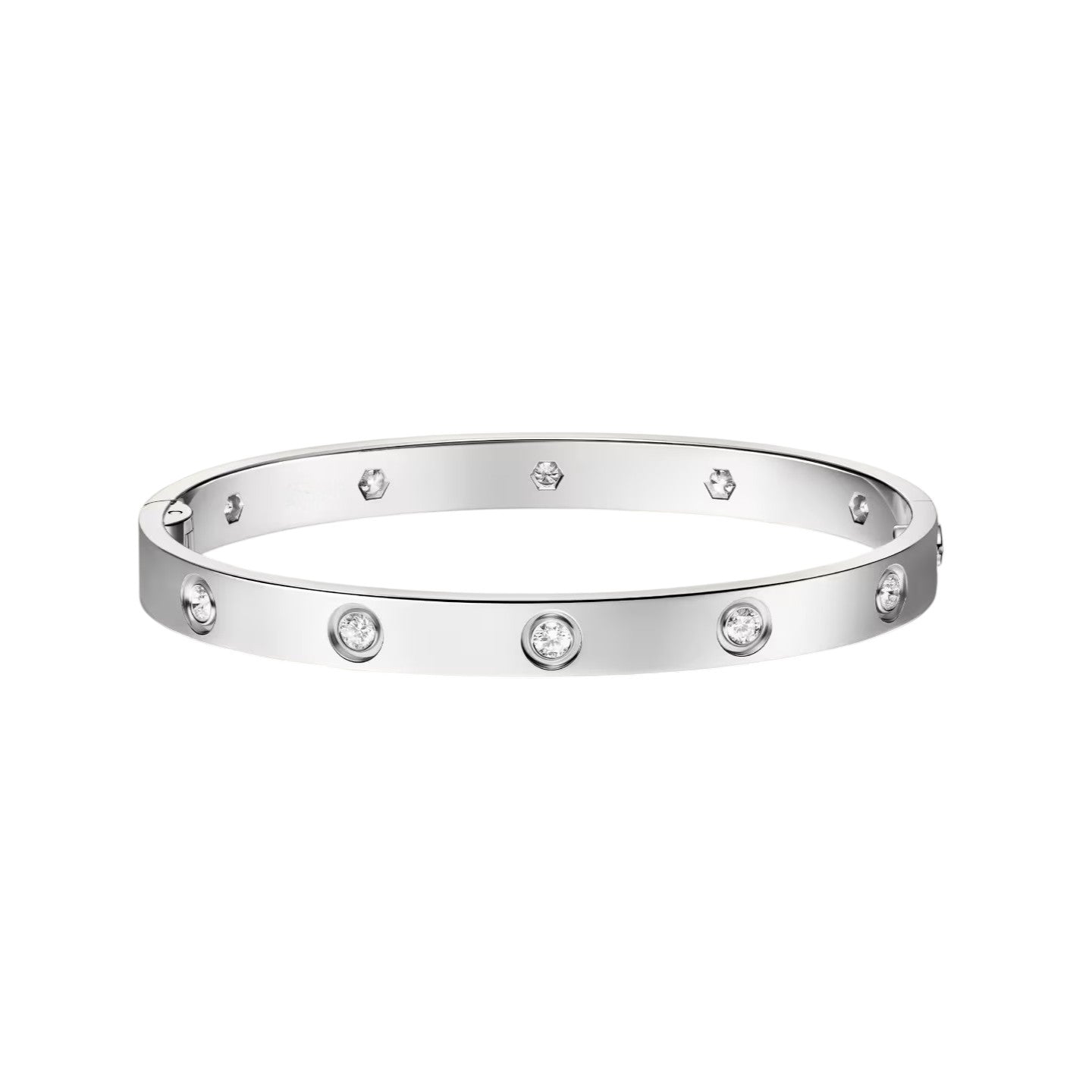 [Aetheris]KLASSISCHER 6.1MM LOVE EINZELSCHRAUBENVERSCHLUSS-ARMBAND - 10-DIAMANT