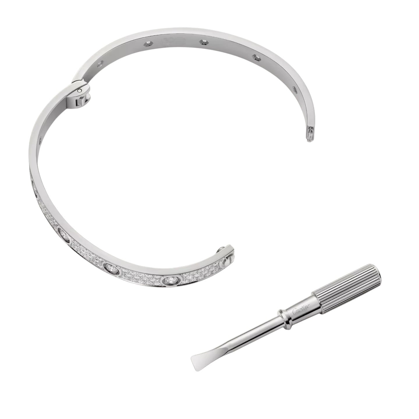 [Aetheris]CLASSIC 6.1MM LOVE BANGLE - 10-DIAMOND FULL PAVÉ