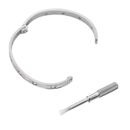 [Aetheris]CLASSIC 6.1MM LOVE BANGLE - 10-DIAMOND FULL PAVÉ