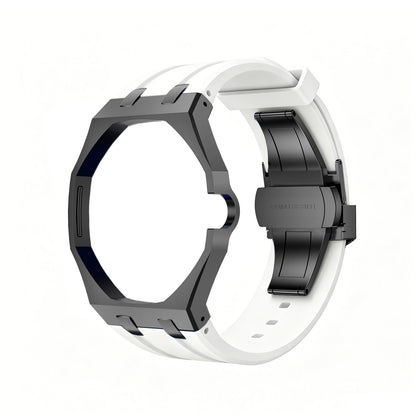 [Aetheris]OAK POP SCHWARZES STAHLGEHÄUSE & SILIKONARMBAND