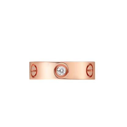 [Aetheris]LOVE 5.5MM 3 DIAMONDS RING