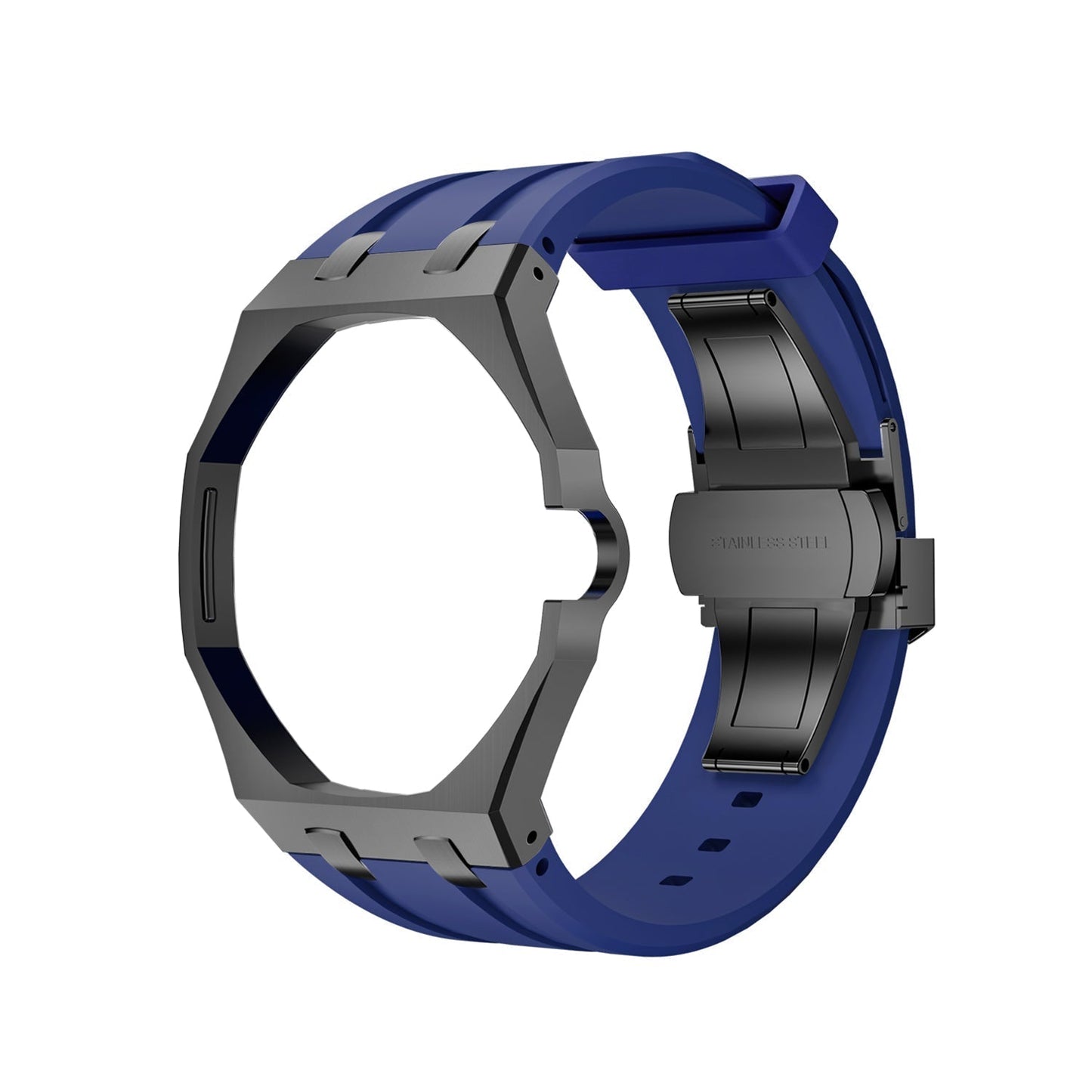 [Aetheris]OAK POP SCHWARZES STAHLGEHÄUSE & SILIKONARMBAND