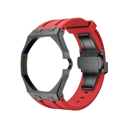 [Aetheris]OAK POP SCHWARZES STAHLGEHÄUSE & SILIKONARMBAND