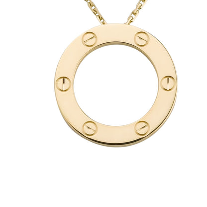 [Aetheris]LOVE LARGE CIRCULAR PENDANT NECKLACE