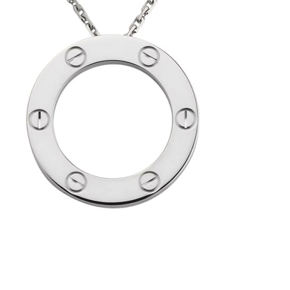[Aetheris]LOVE LARGE CIRCULAR PENDANT NECKLACE