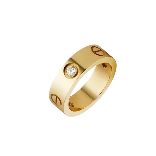 [Aetheris]LOVE 5.5MM 3 DIAMONDS RING