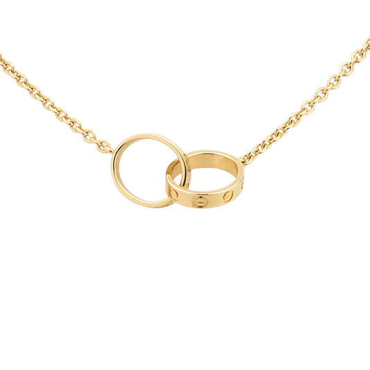 [Aetheris]LOVE DOUBLE-RING INTERLOCKED NECKLACE