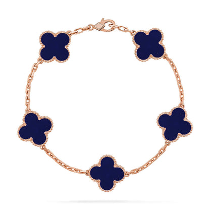 [Aetheris]LUCKY CLOVER 5-MOTIF-ARMBAND – LAPIS-LAZULI-KOLLEKTION