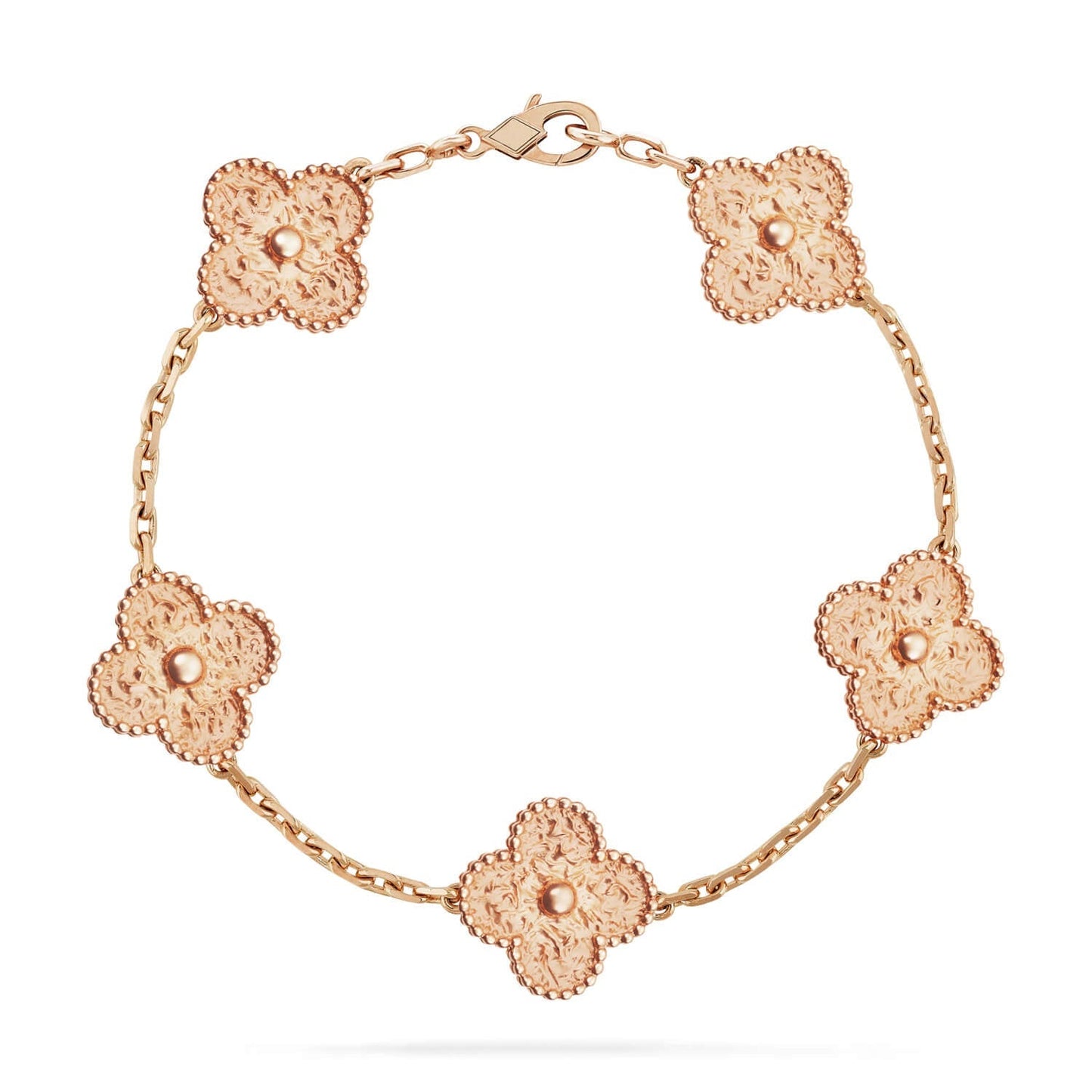 [Aetheris]LUCKY CLOVER 5-MOTIF BRACELET - BRONZING