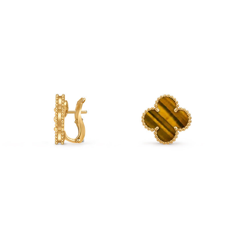 [Aetheris]15MM KLEEBCHBLUMEN OHRSTECKER GOLD KOLLEKTION