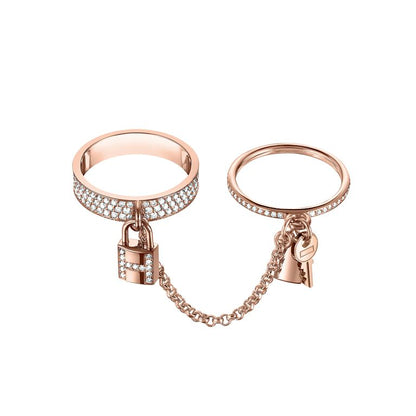 [Aetheris]HM KELLY GLÖCKCHEN DOPPELRING MIT DIAMANTEN