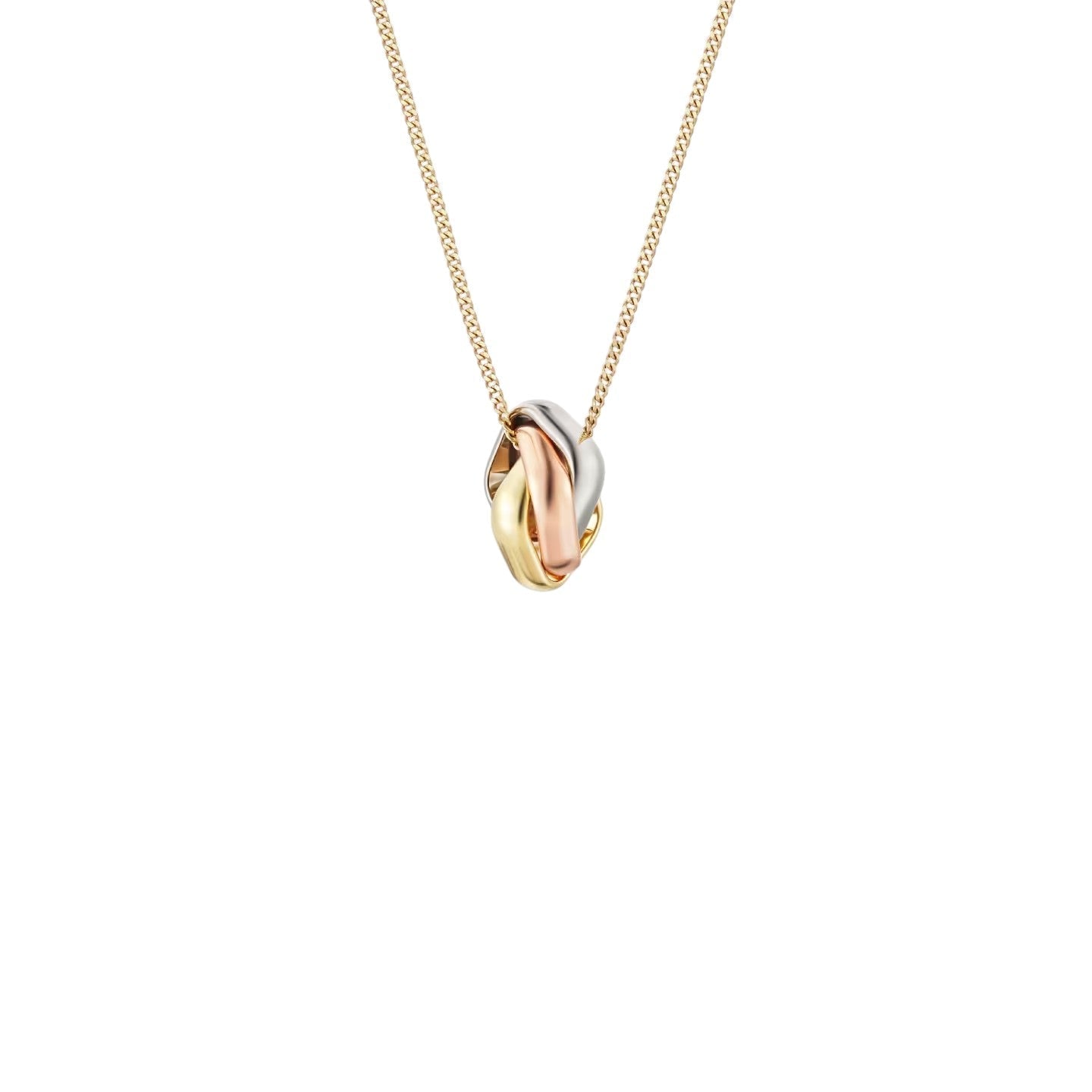 [Aetheris]TRI-COLOR SQUARE RING NECKLACE