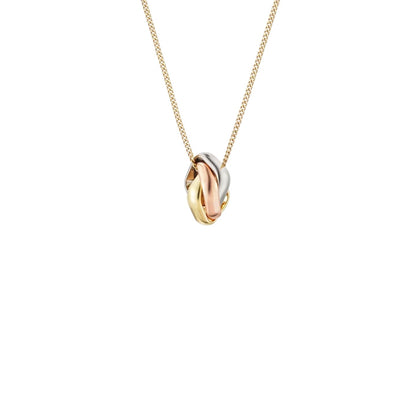 [Aetheris]TRI-COLOR SQUARE RING NECKLACE
