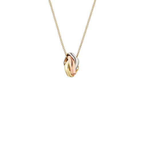 [Aetheris]TRI-COLOR SQUARE RING NECKLACE