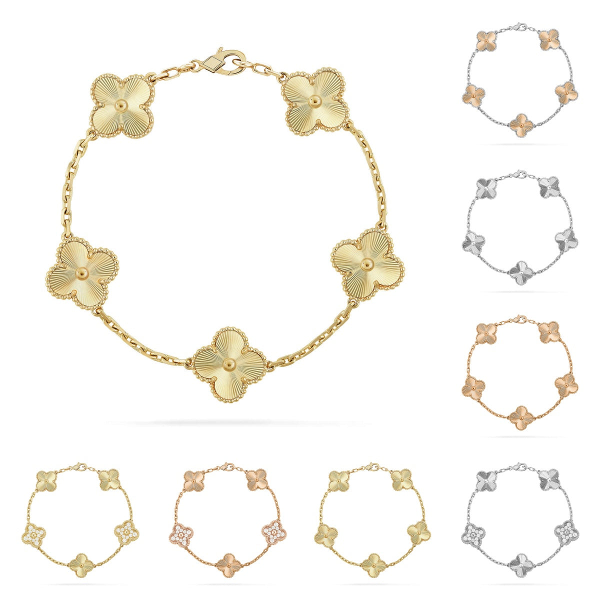[Aetheris]LUCKY CLOVER 5-MOTIV ARMBAND - LASER COLLECTION