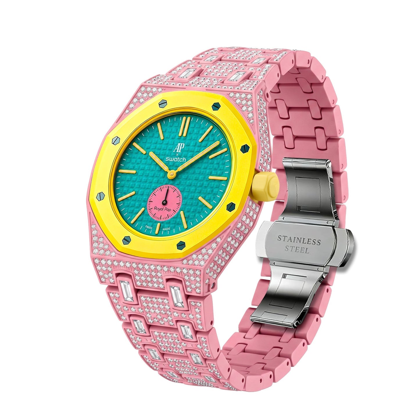 [Aetheris]Royal Oak Pop Exclusive Bioceramic Case & Bioceramic Strap Full Diamond