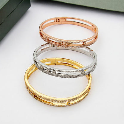 [Aetheris]MOVE ROMANE PAVÉ DIAMOND BANGLE BRACELET