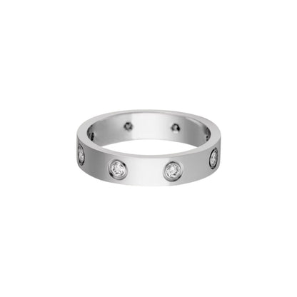 [Aetheris]LOVE 4MM 8 DIAMONDS RING