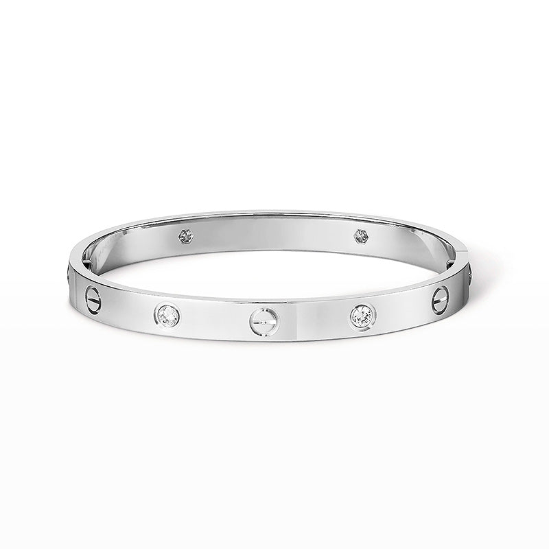 [Aetheris]KLASSISCHER 6.1MM LOVE-ARMREIF – 4 BRILLANTEN