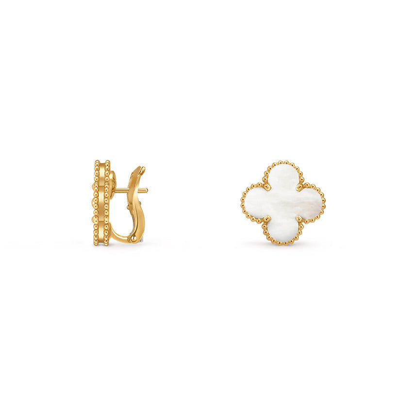 [Aetheris]15MM KLEEBCHBLUMEN OHRSTECKER GOLD KOLLEKTION