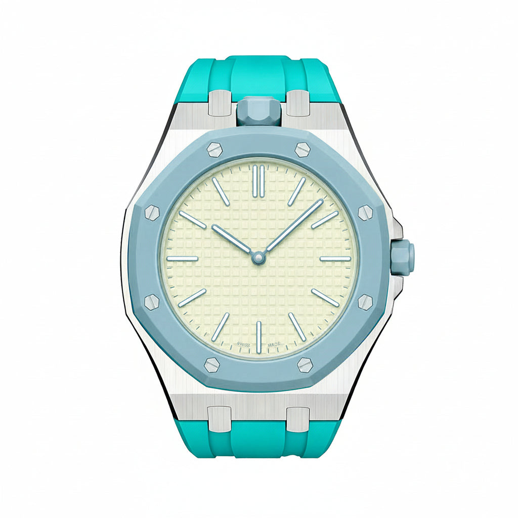 [Aetheris]OAK POP HELLBLAU STAHL SILIKONARMBAND