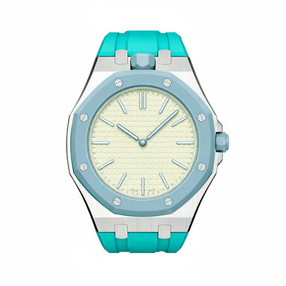[Aetheris]OAK POP HELLBLAU STAHL SILIKONARMBAND