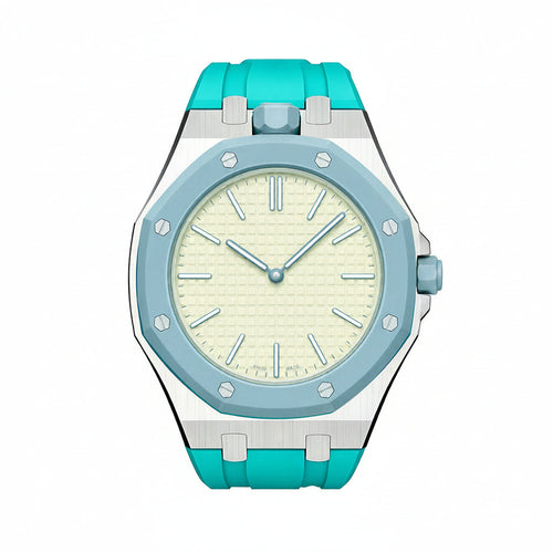 [Aetheris]OAK POP HELLBLAU STAHL SILIKONARMBAND