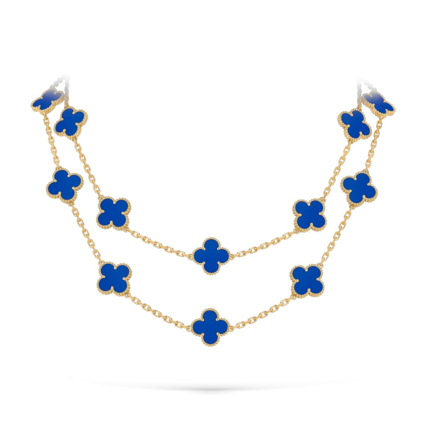 [Aetheris]CLASSIC 20-MOTIF LUCKY CLOVER LONG NECKLACE GOLD COLLECTION