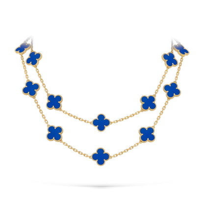 [Aetheris]CLASSIC 20-MOTIF LUCKY CLOVER LONG NECKLACE GOLD COLLECTION