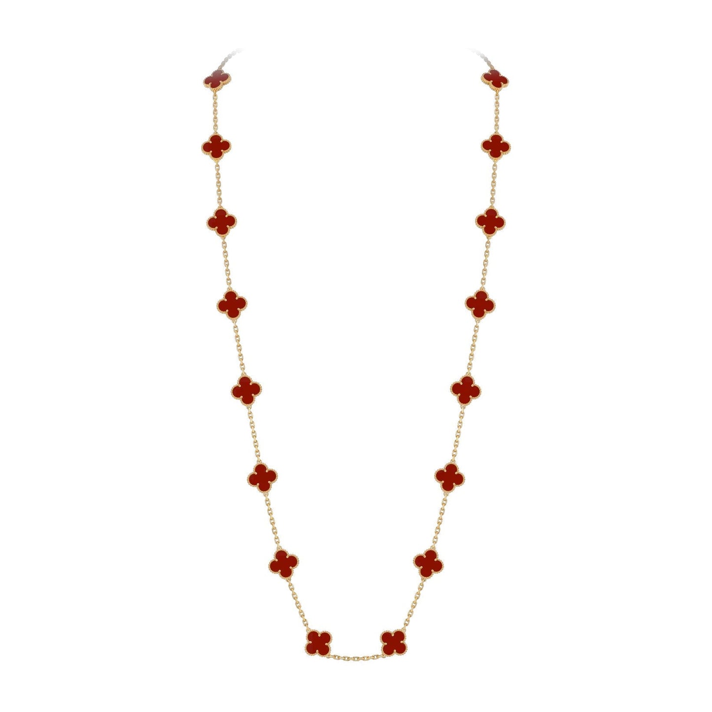[Aetheris]CLASSIC 20-MOTIF LUCKY CLOVER LONG NECKLACE GOLD COLLECTION