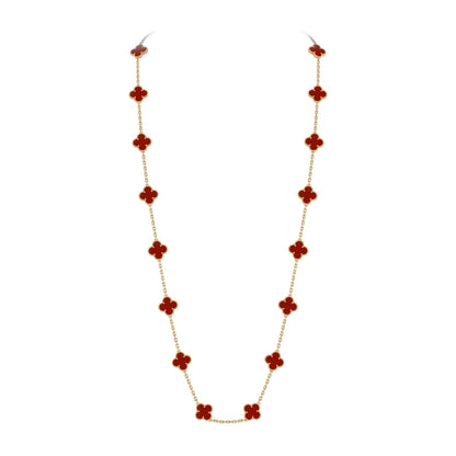 [Aetheris]CLASSIC 20-MOTIF LUCKY CLOVER LONG NECKLACE GOLD COLLECTION