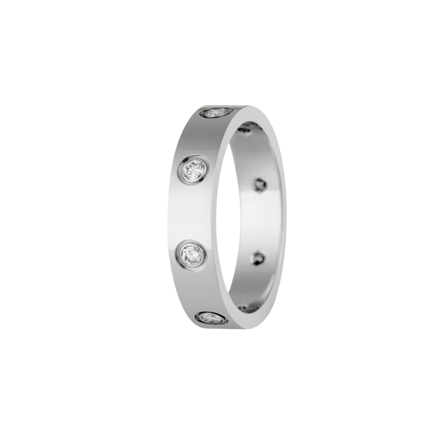 [Aetheris]LOVE 4MM 8 DIAMONDS RING