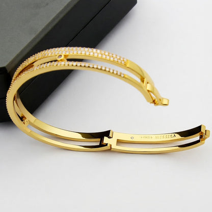 [Aetheris]MOVE ROMANE PAVÉ DIAMOND BANGLE BRACELET
